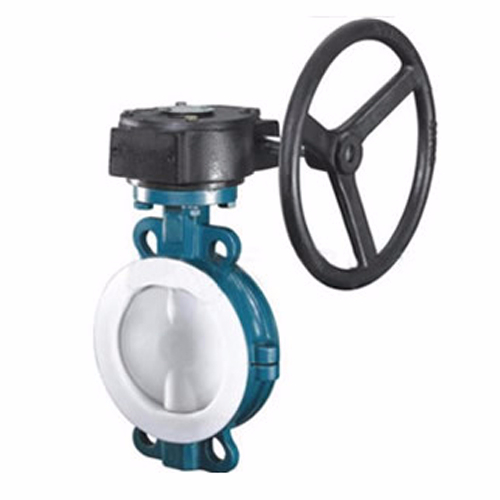 D371F46 worm gear pair clamp-type fluorine-lined butterfly valve