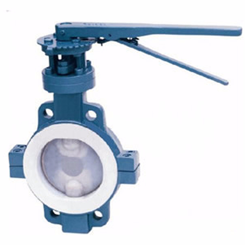 D71F46 Manual Counter-clip Fluorine Lining Butterfly Valve